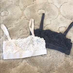 (2) bandeau sexy lace bra